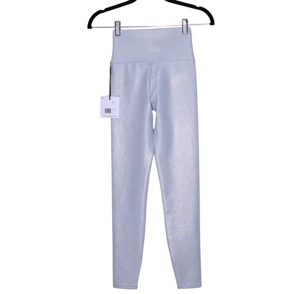 BEACHRIOT NEW Piper Legging Silver Shine Waffle Pull On Full Length Women's XS - Picture 3 of 10